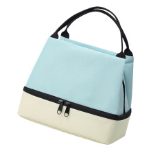 Sturdy Oxford Lunch Pack with Two Levels Easy to Use-Blue