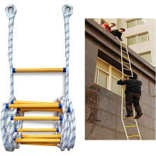 Fire Escape Ladder with Carabiners, Flame Resistant for Adults, Fast Deploy Non-Slip, 12m