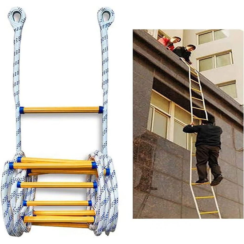 Fire Escape Ladder With Carabiners, Flame Resistant For Adults, Fast Deploy Non-Slip, 12M 9365049386470