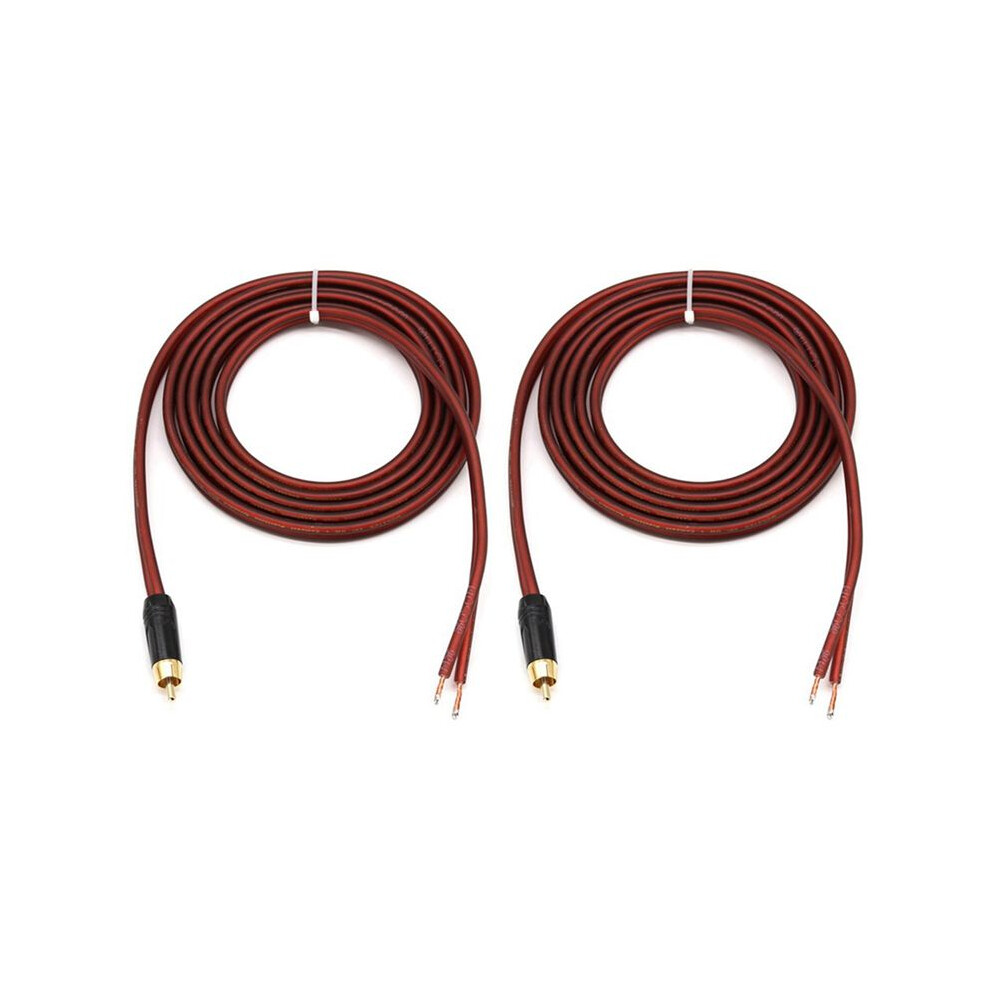 2X Rca Speaker Cable Bare Wire Speaker Wire To Rca Plug,Replace Rca Plug Connector Adapter To Bare Wire Open Audio Video 6133443855709