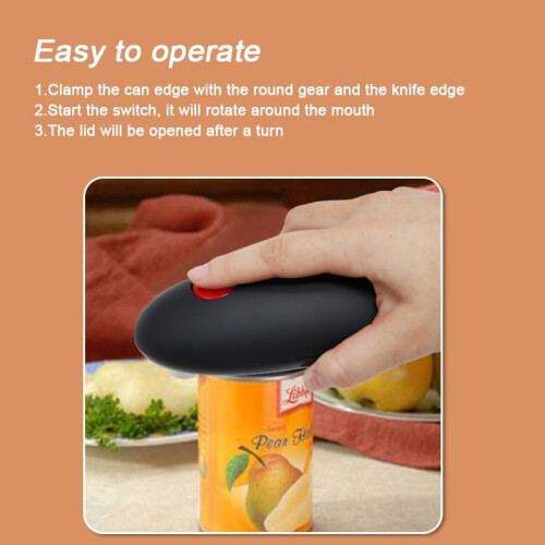 Electric Automatic Can Opener, Easy Open Any Size Can, Sharpe Blade Smooth Edge 1