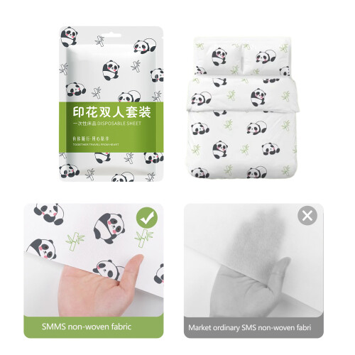 Disposable Quilts Cover Bed Linen-Panda double fourpi 2