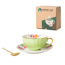 Unique Ceramic Coffee Cups with Saucers-green leather box 8