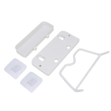 (As show, One size) Plastic Traceless Wall Mounted Punch-free Pot Lid Storage Rack Holder Organizer
