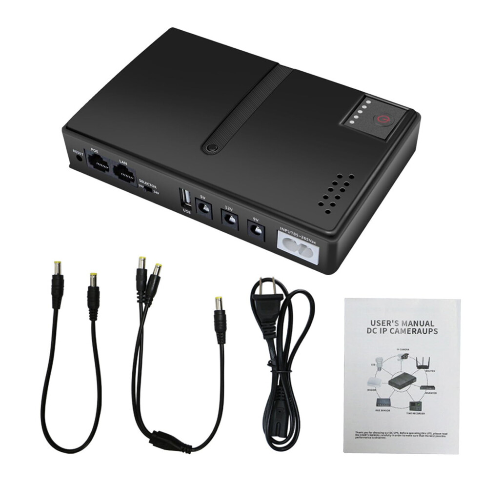 10400Mah 36W Usb 5V 9V 12V Poe 15V 24V Power Supply, Small Backup For Camera Router 9189345695025