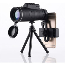 40X60 Zoom Monocular Telescope for Smartphone Camera HD Vision Outdoor Camping Hiking with Compass Phone Clip Tripod Telescope