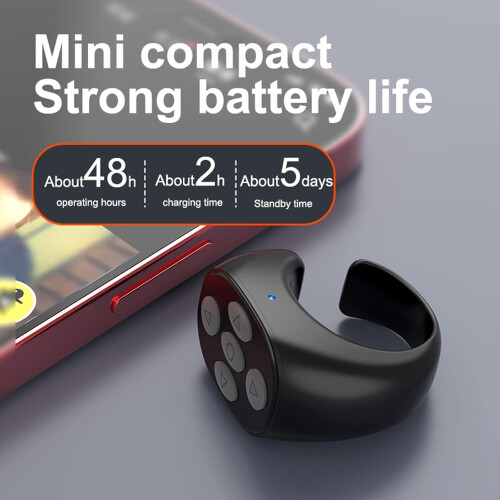 Fingertip Wireless Bluetooth, App Page Turner,Black 2