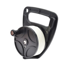 Diving Finger Spool, Scuba Dive Reel with Thumb Stopper, 272.3ft Rope Security Gear Equipment Reel with Handle for Snorkeling, Black
