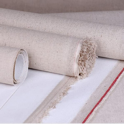 Rolled Canvas on Roll, Primed Blank Linen Blend, Quality, 3 m, 88 cm Width 1