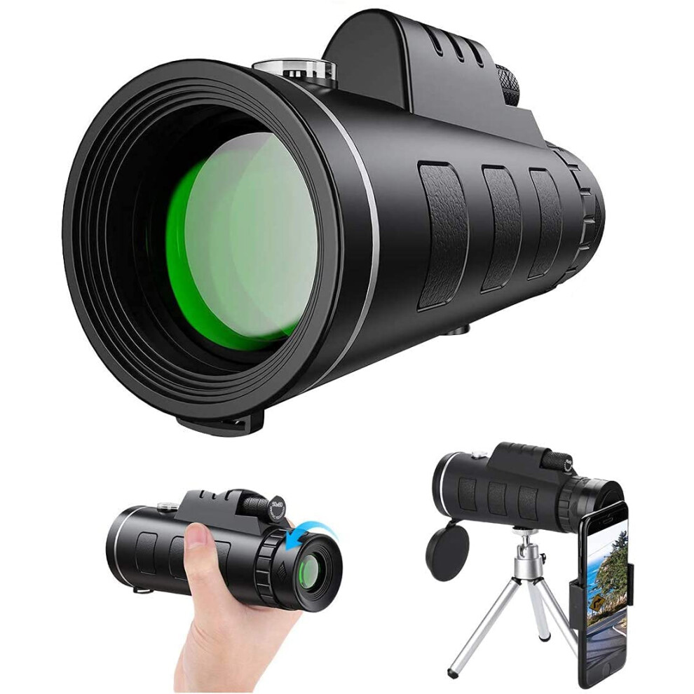 Monocular Telescope,40X60 High Power Hd Monocular With Smartphone Holder & Tripod 9189345695537