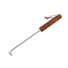 Practical stainless steel and wood meat hook for hanging and drying bacon with robust designs and easy cleaning Small Ref: 9803