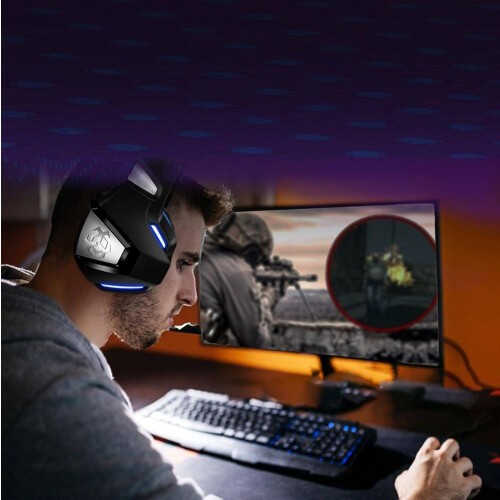 Headset E-Sports Wired Headset, PS4 Gaming Headset, Computer Cellphone Wired Headset 1