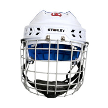 Hockey Helmet Equipment Adjustable Men Women Professional White Sports Helmet Ice Skate Helmet for Match Practice Exercise