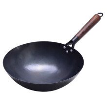 Woks & stir-Fry Pans,Chinese Hand Hammered Iron Woks, Multipurpose Cast Iron, No Coating,30cm