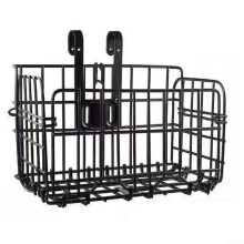 Folding Bicycle Basket with Hook for Various Models Thick Black Ref: 9247