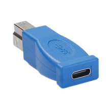 Convertisseur USB B vers Type C, adaptateur USB C femelle-Bleu