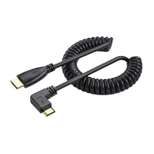 90 Degree Mini HDMIcompatible to HDMIcompatible Male- right
