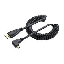 4K 60Hz HDTV Port Coiled Video Cable Wire Male to Male- right