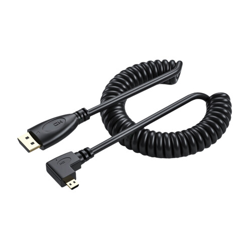 HDTV Port 4K Video Cable Right Angle/Straight Head-left
