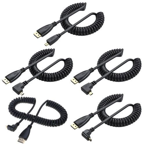 HDTV Port 4K Video Cable Right Angle/Straight Head-left 1