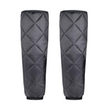 2X Winter Warm Knee Pads Warm Leg Sleeves with Zipper Adults Knee Brace Wrap Thermal Knee Guard for Outdoor Ski Cold Weather, 50cm