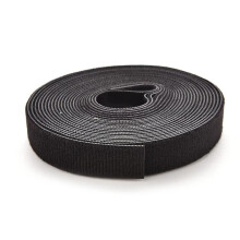 2/4 cm width 5m length magic hook and loop fastening tape cable tie loop nylon sticker (Color: 2cm width black)