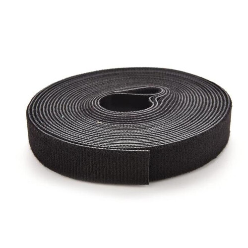 2/4 cm width 5m length magic hook and loop fastening tape cable tie loop nylon sticker (Color: 2cm width black)