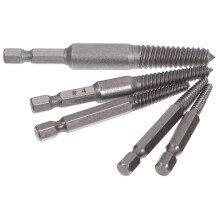 5 pieces partial screw extractor steel remove damaged reusable and durable for DIY construction sites and workshops compatible