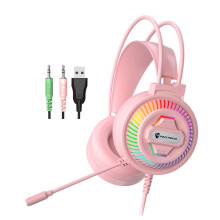 Gaming Over-Ear 3.5Mm Headsets Earphone with Microphone Wide Compatibility - 3.5Mm with Ear/Au No Light (5Mm with USB)