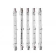 Dimmable R7s 189mm 100w Halogen Pencil Bulb Ac220-240v J189 Linear Halogen Floodlight for Landscape, Security, Street Lighting (set Of 5)