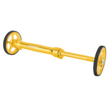 Easy Wheel Extension, foldable bicycle wheel with extension rod, aluminumrubber construction, integrated bearing, bicycle handlebar (goldcolored)