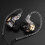 Headsets Cable Silver Plated Earphone Cable for Clear-Black 4