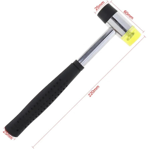 Rubber Mallets 25mm, DoubleFaced, Nylon Head Work Mallet Tool for Glazing Window Beads 1