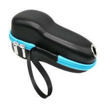 Storage box for razors with heads razor case Blue Zipper Additional mesh pocket for accessories