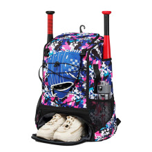 Baseball Softball Backpack, Oxford Fabric, Spacious Compartment, Zipper Camouflage