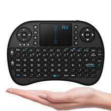 10038-RUPA i8 Mini 2.4GHz Wireless Touchpad Keyboard with Mouse for PC, (Black)