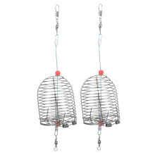 2 Pieces Bait Cage Trap Robust Bait Holder for Effective Fishing and for Predator Fishing Red