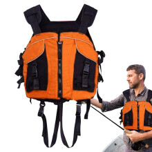 Life jacket for adults, swimwear with buoyancy for pool rafting surf swimming vest buoyancy kayak orange