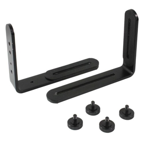 Metal L-Shape Flash Bracket Flashlight Camera Holder Mount Double L Type