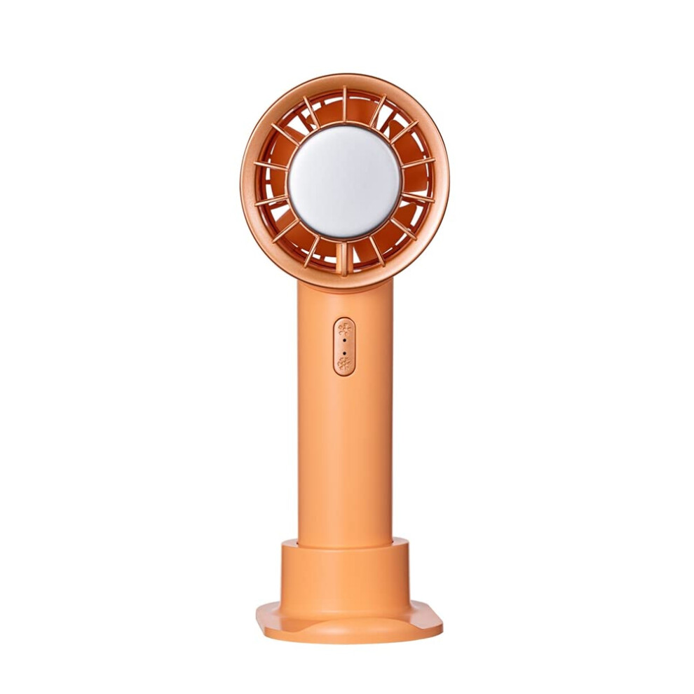 Handheld Fan Semiconductor Refrigeration Cooling 2200Mah Battery Usb Rechargeable Orange 9412369444455