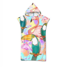 Adult Beach Towel Poncho, Men Women Surfing Change Towel with Hood Robe