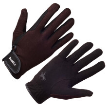 1 Pair Professional Unisex Equestrian Riding Gloves Material Wrist Design for Optimal Fit and Control for Horse Riding Training Coffee Color