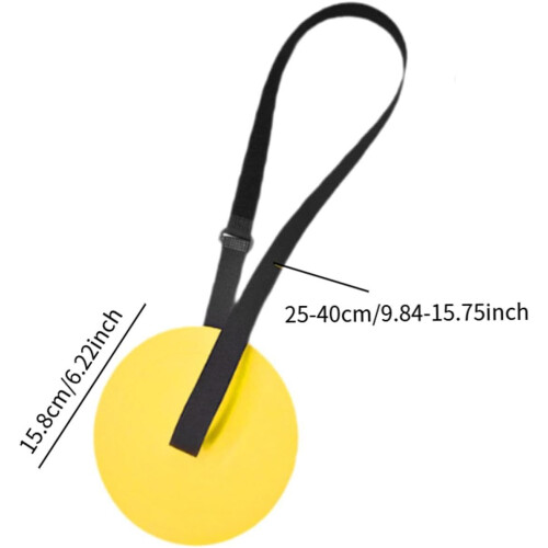 Football Target with Adjustable Strap for Agility Training Yellow 1