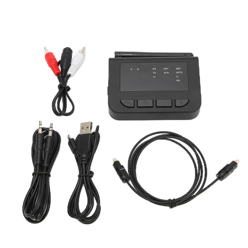 Aptx Low Latency Bluetooth Transmitter Receiver, Versatile Transmitter Receiver For Seamless Connectivity, Extended Range And Strong Connection For Un 1