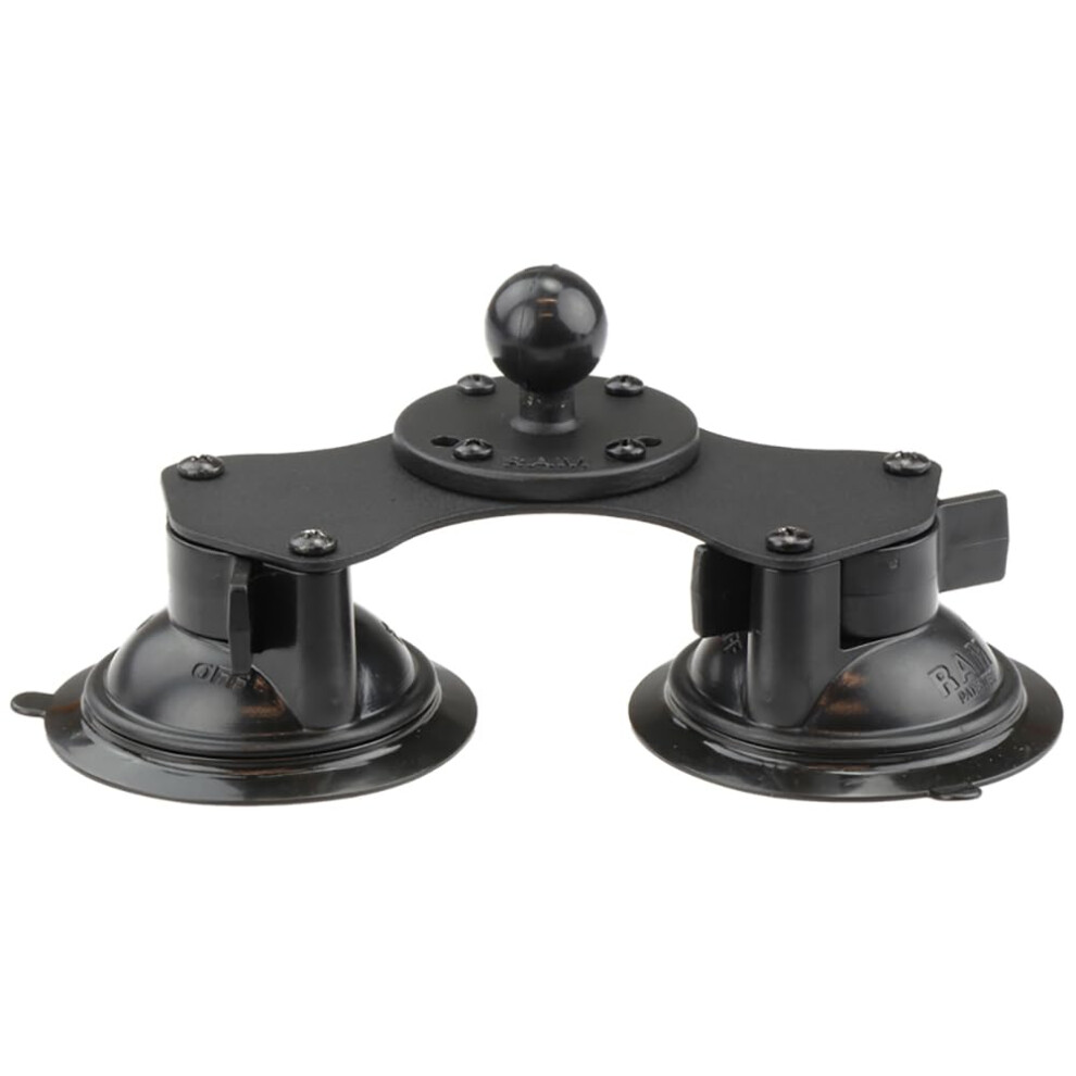 Twist-Lock Dual Suction Cup Base With Ball Ram-B-189B-202U With B Size 1' Ball 9365049390996