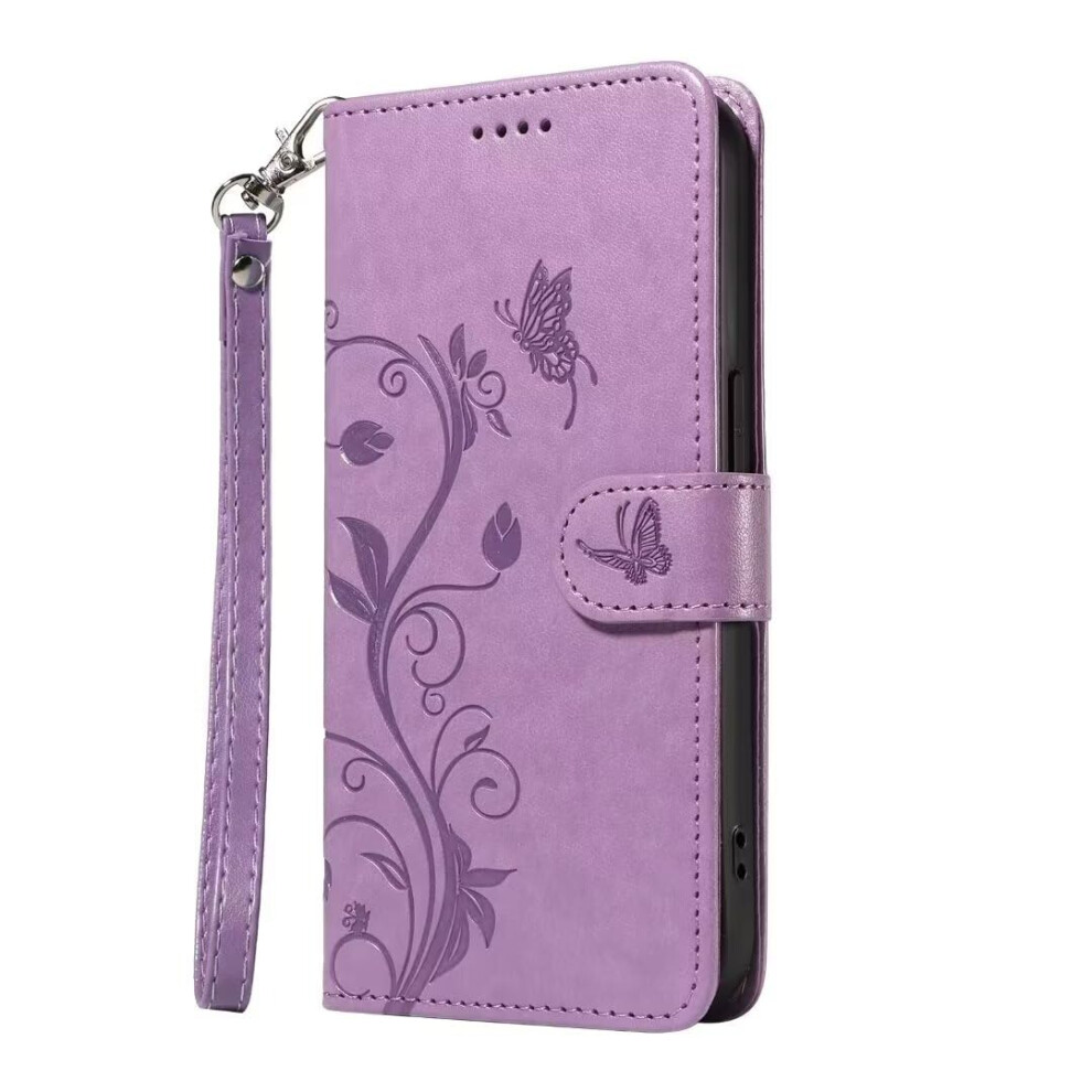 Oppo A58 4G Leather Wallet Case With Card Slot Purple 9412369445162