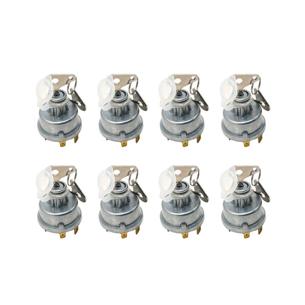 8X Universal Tractor Plant Ignition Switch With Keys Ignition Starter For 128Sa Massey Ferguson 30 275 Case Jcb 35670 4713540556727