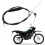 2X Split Type Throttle Cable for  DT125 DT125K Motorcycle Throttle Oil Cable  Separate Two Throttle Lines 2