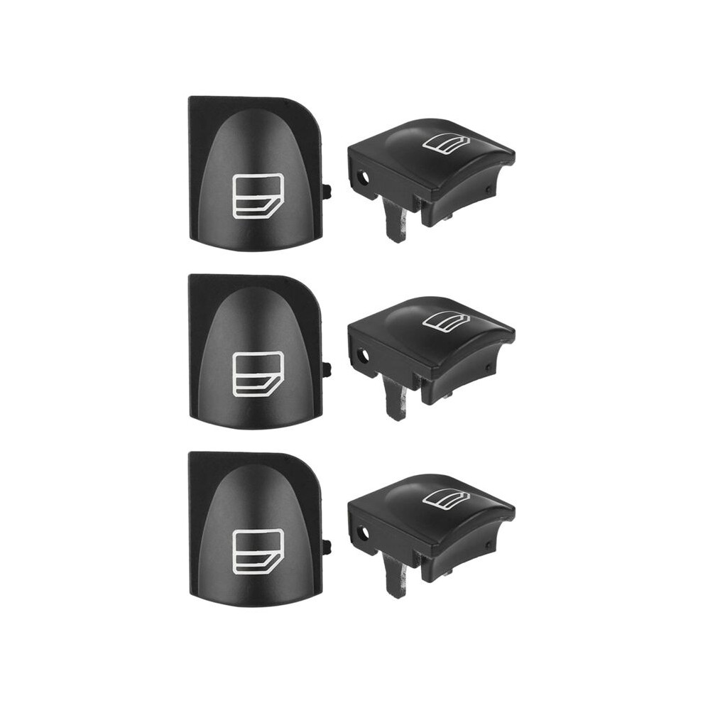 6X Window Switch Button Covers For Mercedes Benz W203 W208 C Clk Class Front Left+Right Window Switch Repair Button Caps 4713309410802