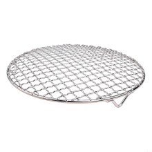 Round stainless steel cooling rack with small holes enhances cooking and cooling efficiency (24 cm).